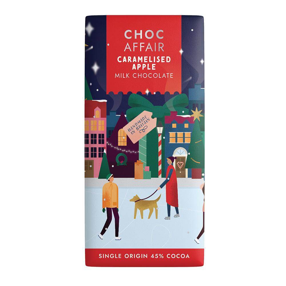 Choc Affair Caramelised Apple Milk Chocolate Bar 90g